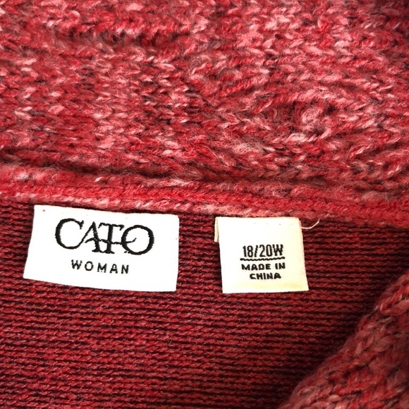CATO Plus Pullover Long Sleeve Neckline Detail Sweater Size 18/20W - Picture 8 of 11